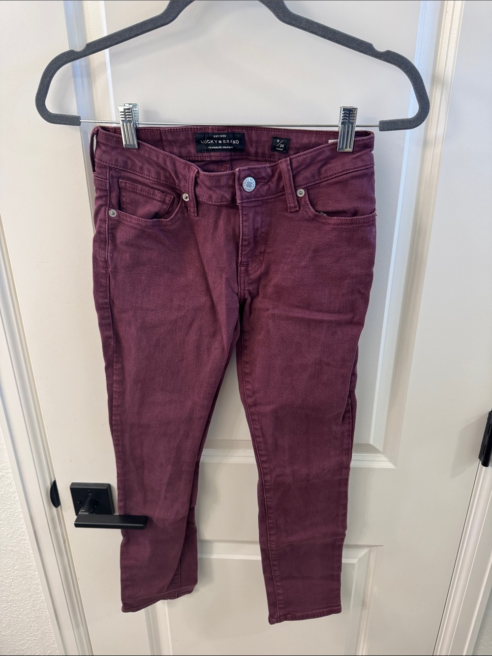 Lucky Brand Burgundy Skinny Jeans